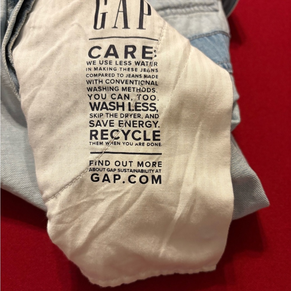 GAP Denim Overall Shorts size XL - Picture 11 of 11